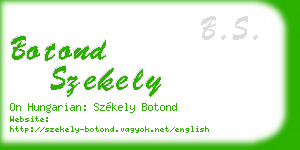 botond szekely business card