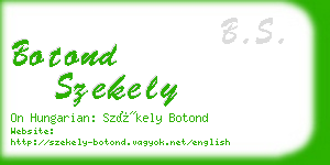 botond szekely business card